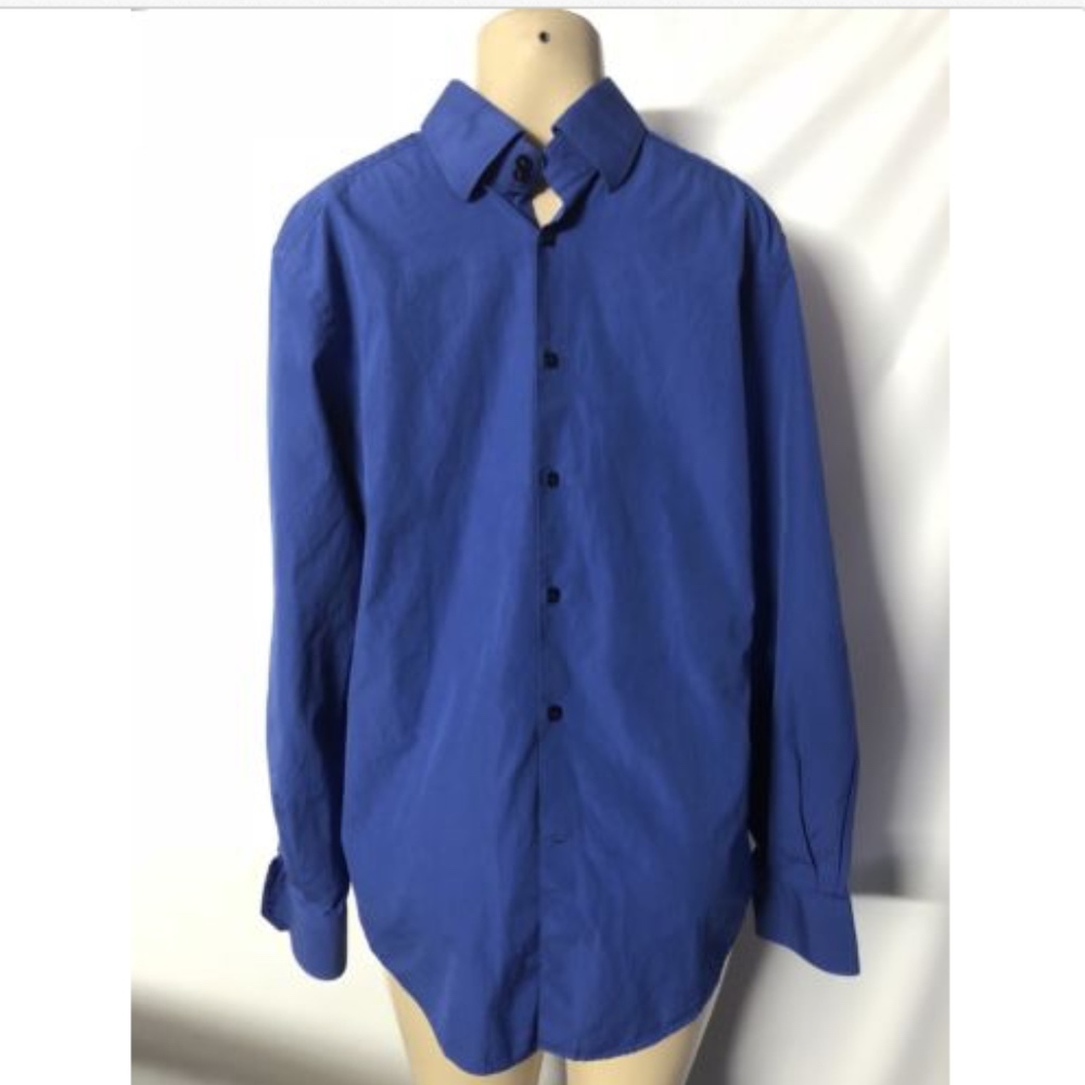 Versace Collection Trend Fit Men 16/41 Blue Button